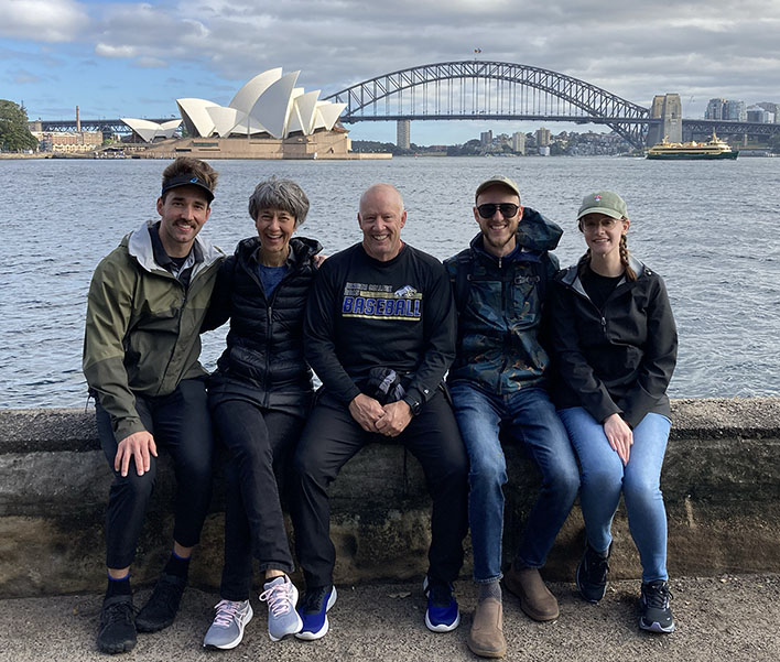 Family in front of Sydney Opera House