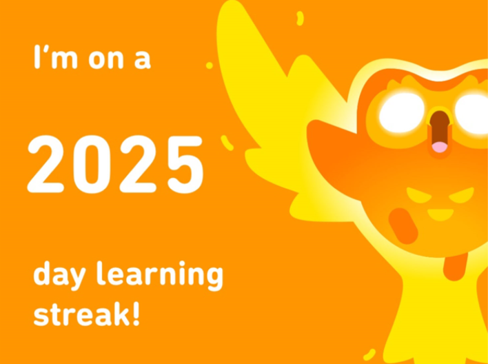 A screenshot of Duolingo app